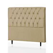 Cabeceira Solteiro Baby 90 CM Suede Marfim - D A Decor