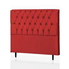 Cabeceira Solteiro Baby 90 CM Suede Vermelho - D A Decor