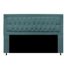 Cabeceira Solteiro Bianca 90 CM Suede Azul Turquesa- D A Decor