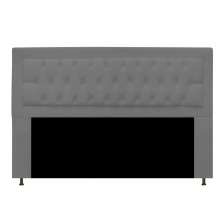 Cabeceira Solteiro Bianca 90 CM Suede Cinza - D A Decor