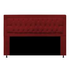 Cabeceira Solteiro Bianca 90 CM Suede Vermelho - D A Decor