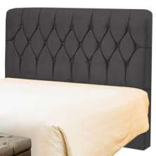 Cabeceira Solteiro Bolivia 90 CM Suede Cinza - D A Decor