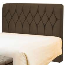 Cabeceira Solteiro Bolivia 90 CM Suede Marrom - D A Decor