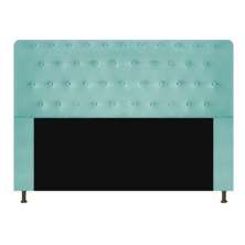 Cabeceira Solteiro Brenda 90 CM Suede Azul Turquesa- D A Decor