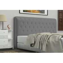 Cabeceira Solteiro Brenda 90 CM Suede Cinza - D A Decor