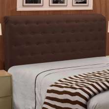 Cabeceira Solteiro Brenda 90 CM Suede Marrom - D A Decor