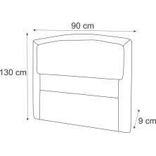 Cabeceira Solteiro Geovana 90 CM Suede Bege - D A Decor
