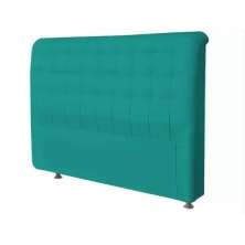 Cabeceira Solteiro Imperatriz 90 CM Suede Azul Turquesa- D A Decor