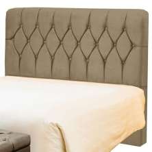Cabeceira Solteiro Istambul 90 CM Suede Bege - D A Decor
