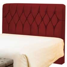 Cabeceira Solteiro Istambul 90 CM Suede Vermelho - D A Decor