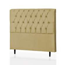 Cabeceira Solteiro Maria 90 CM Suede Bege - D A Decor