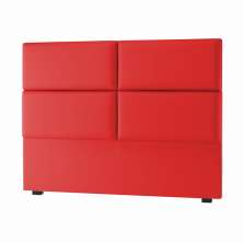 Cabeceira Solteiro Megan 90 CM Suede Vermelho - D A Decor