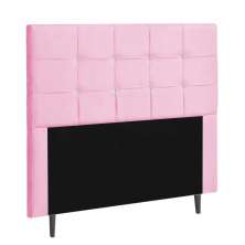 Cabeceira Solteiro Strass Jordania 100 CM Suede Rosa - D A Decor
