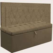 Kit Cabeceira Bianca + Calçadeira Itália Casal 140 CM Suede Camurça - D A Decor