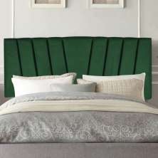 Painel Estofada Bélgica 100CM Solteiro Suede Verde - D A DECOR
