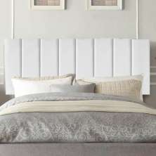 Painel Estofada Carla 90CM Solteiro Suede Branco - D A DECOR