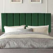 Painel Estofada Carla 90CM Solteiro Suede Verde - D A DECOR