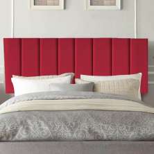 Painel Estofada Carla 90CM Solteiro Suede Vermelho - D A DECOR