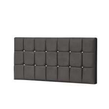 Painel Estofada Espanha 100CM Solteiro Strass Suede Cinza - D A DECOR
