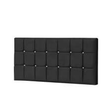 Painel Estofada Espanha 100CM Solteiro Strass Suede Preto - D A DECOR