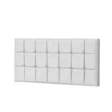 Painel Estofada Espanha 160CM Queen Strass Suede Branco - D A DECOR
