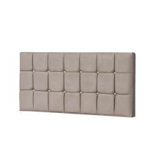 Painel Estofada Espanha 195CM King Strass Suede Bege - D A DECOR