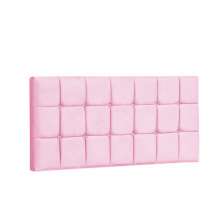 Painel Estofada Espanha 90CM Solteiro Strass Suede Rosa - D A DECOR