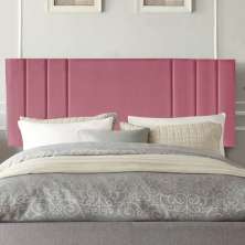 Painel Estofada Grécia 100CM Solteiro Suede Rosa - D A DECOR
