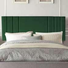 Painel Estofada Grécia 100CM Solteiro Suede Verde - D A DECOR