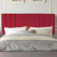 Painel Estofada Grécia 100CM Solteiro Suede Vermelho - D A DECOR
