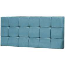 Painel Solteiro Livia 90 CM Azul Turquesa - D A Decor