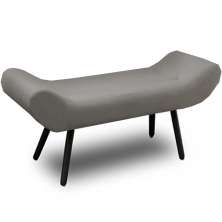Recamier Áustria 120 CM Suede Cinza - D A Decor
