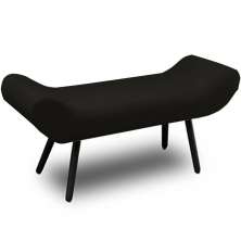 Recamier Áustria 120 CM Suede Preto - D A Decor