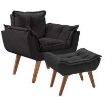 Kit Poltrona Opalla Com Puff Moveis D Salla Preto