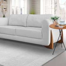 Mesa Apoio Lateral Redonda Pé Metal 60cm Madeira Maciça Decoração Sala