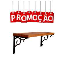 Prateleira de Parede Kalise 45cm Nicho Suspenso com Metal Madeira