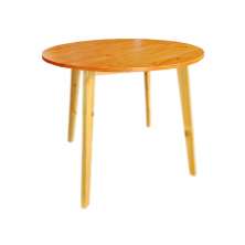 Tampo Mesa de Jantar Redonda 90cm 4 Lugares Cozinha Reformada Cor Nozes Pinus Maciço