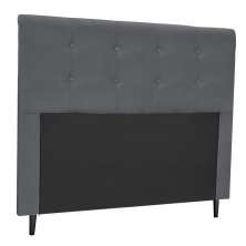 Cabeceira Luna para Cama Box Casal 140 cm Suede Cinza D'Rossi