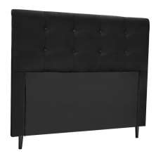 Cabeceira Luna para Cama Box Queen 160 cm Suede Preto D'Rossi