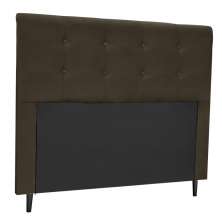 Cabeceira Luna para Cama Box Solteiro 90 cm Suede Marrom D'Rossi