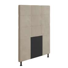Cabeceira Stambul Para Cama Box Solteiro 90 cm Suede Bege - D'Rossi