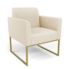 Poltrona Base Industrial Dourado Marisa Linho D03 - D'Rossi