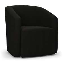 Poltrona Stella Max Suede Preto Base Giratória - D'Rossi