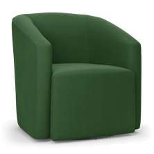 Poltrona Stella Max Suede Verde Base Giratória - D'Rossi