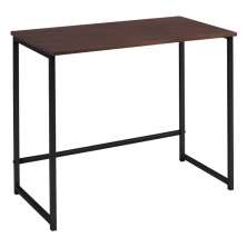 Escrivaninha F83 Madeira Taeda Castanho 80x75 cm Base Aço Preto Dmobiliario