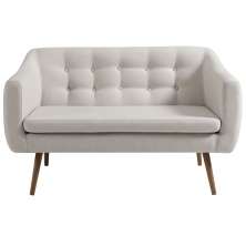 Sofa 2 Lug Pes Tauari 135 cm 7017 Linho Bege Dmobiliario