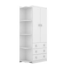 Guarda-Roupa Infantil Enzo 2 Portas 3 Gavetas Branco