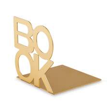 Aparador de Livros Book Dourado em Metal 13 cm - D'Rossi