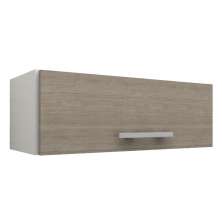 Armário Aéreo 01 Porta Milão Branco e Castanho - D'Rossi