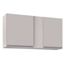 Armário Aéreo de Cozinha Lavanderia 02 Portas Agata Branco 100 cm - D'Rossi